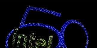 인텔, 창립 50주년 기념해 2018대 드론 띄워…기네스 갱신